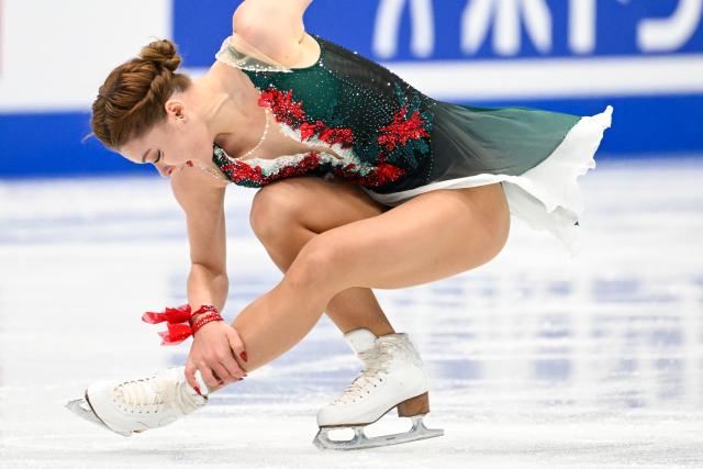 (260122) -- BEIJING, Jan. 22, 2026 (Xinhua) -- Sofia Samodelkina of Kazakhstan performs during the women's short program at the ISU Four Continents Figure Skating Championships in Beijing, China, Jan. 22, 2026. (Xinhua/Ju Huanzong)