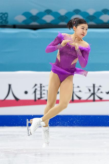 (260122) -- BEIJING, Jan. 22, 2026 (Xinhua) -- Chiba Mone of Japan performs during the women's short program at the ISU Four Continents Figure Skating Championships in Beijing, China, Jan. 22, 2026. (Xinhua/Ju Huanzong)