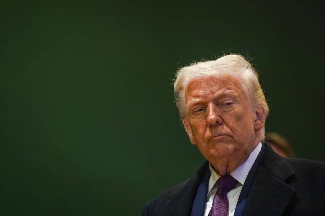 (260122) -- DAVOS, Jan. 22, 2026 (Xinhua) -- U.S. President Donald Trump is pictured after his meeting with Ukrainian President Volodymyr Zelensky in Davos, Switzerland, Jan. 22, 2026. U.S. President Donald Trump said on Thursday in Davos that his meeting with Ukrainian President Volodymyr Zelensky was "very good," adding that "it's an ongoing process." (Xinhua/Peng Ziyang)