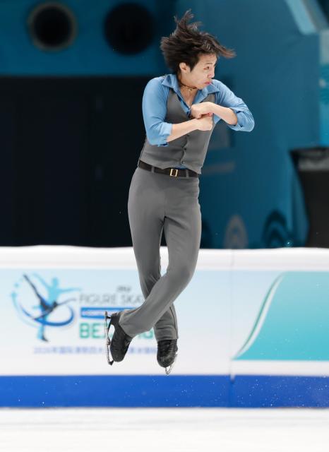 (260125) -- BEIJING, Jan. 25, 2026 (Xinhua) -- Kao Miura of Japan performs during the men's free skating at the ISU Four Continents Figure Skating Championships in Beijing, China, Jan. 25, 2026. (Xinhua/Zhang Chenlin)