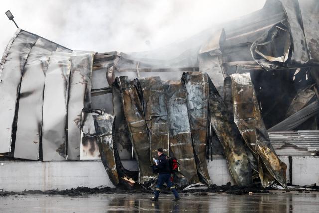 (260126) -- ATHENS, Jan. 26, 2026 (Xinhua) -- This photo taken on Jan. 26, 2026 shows the site of an explosion at a food factory in Trikala, Greece. Four bodies were found after an explosion at a food factory in the central Greek city of Trikala, one worker remains missing, and several others were hospitalized, Greek national broadcaster ERT reported on Monday. (Photo by Thanasis Kalliaras/Xinhua)