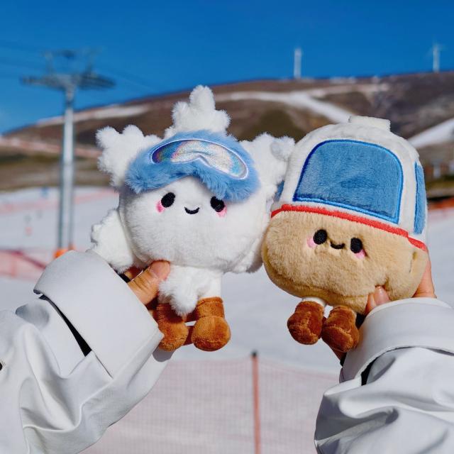 (260127) -- SHIJIAZHUANG, Jan. 27, 2026 (Xinhua) -- This photo taken on Jan. 14, 2026 shows plush toys designed by Guo Qiannan, a freelance designer, in Chongli District, Zhangjiakou City, north China's Hebei Province.
  TO GO WITH "Across China: Capturing winter memories in north China Olympic ski town" (Guo Qiannan/Handout via Xinhua)