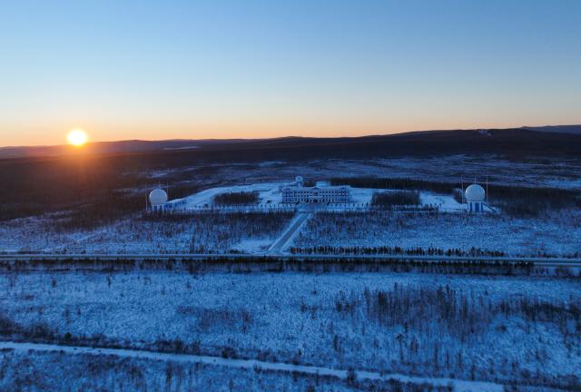 (260128) -- MOHE, Jan. 28, 2026 (Xinhua) -- An aerial drone photo taken on Jan. 25, 2026 shows a panoramic view of the Mohe Station of the China Remote Sensing Satellite Ground Station in Mohe, northeast China's Heilongjiang Province.
  The Mohe Station of the China Remote Sensing Satellite Ground Station is China's northernmost satellite data receiving station. Normally the facility has only one staff member on duty, but as the Spring Festival approaches, four of its staff members have gathered in severe cold weather to conduct thorough winter inspections and maintenance.
  Developed by the Aerospace Information Research Institute under the Chinese Academy of Sciences, the Mohe Station commenced operations on Dec. 12, 2025.
  Located in Mohe, China's northernmost city in Heilongjiang Province, the station is designed to autonomously receive satellite data. It is now tasked with receiving data from 25 national land observation satellites, the institute said.
  The Mohe station boasts a maximum channel downlink data rate of 2 gigabits per second and can transmit the received data in real time. Leveraging its high-latitude geographical advantage, the station can extend the daily receiving time window for polar-orbiting satellites by over 20 percent. (Xinhua/Jin Liwang)