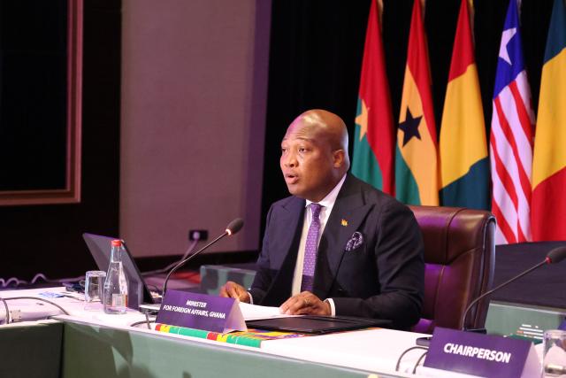 (260130) -- ACCRA, Jan. 30, 2026 (Xinhua) -- Ghana's Foreign Minister Samuel Okudzeto Ablakwa speaks at the High-Level Consultative Conference on Regional Cooperation and Security in Accra, Ghana, Jan. 29, 2026. Ghana's Foreign Minister Samuel Okudzeto Ablakwa on Thursday voiced deep concern over the growing incidence of terrorism in West Africa and the Sahel region.
   During the opening of a two-day High-Level Consultative Conference on Regional Cooperation and Security, Ablakwa warned that the region loses an average of 44 lives daily to these terror attacks. (Xinhua/Seth)