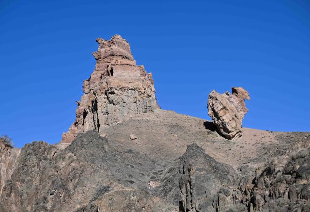 (260130) -- ALMATY, Jan. 30, 2026 (Xinhua) -- Photo taken on Jan. 30, 2026 shows the scenery of the Charyn Canyon in Almaty Region, Kazakhstan. (Xinhua/Li Renzi)
