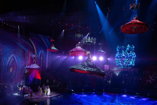 (260131) -- MACAO, Jan. 31, 2026 (Xinhua) -- House of Dancing Water, an aquatic stage production featuring aerial acrobatics and theater technology, is staged in Macao, south China, May 7, 2025.
  TO GO WITH "Feature: A dive into Macao's cultural diversity via award-winning water show" (Xinhua/Cheong Kam Ka)