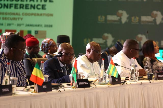 (260201) -- ACCRA, Feb. 1, 2026 (Xinhua) -- Guests attend the Presidential meeting of the High-Level Consultative Conference on Regional Cooperation and Security in Accra, Ghana, on Jan 30, 2026.
  Ghanaian President John Dramani Mahama on Friday called for a strengthened solidarity in the West Africa and Sahel region to ensure a united front in the fight to subdue terrorism and other acts of violence.
  Mahama said during the opening of the Presidential meeting of the two-day High-Level Consultative Conference on Regional Cooperation and Security in Accra, the Ghanaian capital, that since the issue of terrorism and violent extremism confronts the entire subregion, it is important to fight it together with a united front. (Xinhua/Seth)