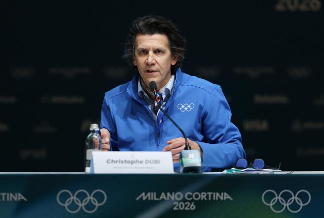 (260201) -- MILAN, Feb. 1, 2026 (Xinhua) -- Olympic Games Executive Director Christophe Dubi attends the International Olympic Committee (IOC) Executive Board press conference at the main press center of Milan-Cortina 2026 Olympic Winter Games in Milan, Italy, Feb. 1, 2026. (Xinhua/Du Xiaoyi)