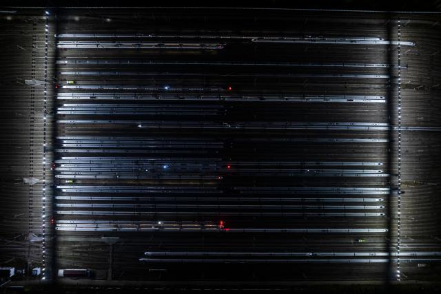 (260202) -- BEIJING, Feb. 2, 2026 (Xinhua) -- An aerial drone photo taken on Feb. 1, 2026 shows high-speed trains at a train depot in Wuhan, central China's Hubei Province.
  China ushered in its largest annual population migration on Monday, 15 days ahead of the 2026 Spring Festival, also known as the Chinese New Year.
  A total of 9.5 billion passenger trips are expected during this year's travel rush period that will end on March 13, which will be a historic high.
  Of this total, road trips remain the dominant mode of travel, accounting for approximately 80 percent. 
  An estimated 540 million passenger trips will be handled by the country's railways, while the civil aviation sector will see 95 million trips. Both the overall scale and daily peak traffic of rail and air travel are expected to surpass historic high levels this year.
  In China, the 40-day travel surge will witness hundreds of millions of people return to their hometowns for family reunions. (Xinhua/Wu Zhizun)