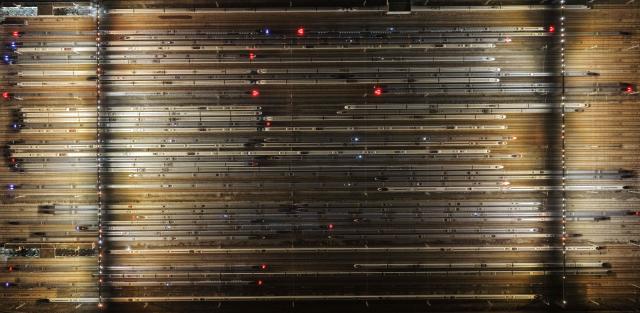 (260202) -- BEIJING, Feb. 2, 2026 (Xinhua) -- An aerial drone photo taken on Feb. 1, 2026 shows high-speed trains at a maintenance depot in Guangzhou, south China's Guangdong Province.
  High-speed trains across China are getting ready for the country's upcoming annual Spring Festival travel rush, also known as chunyun, which begins on Feb. 2 in 2026. (Xinhua/Deng Hua)