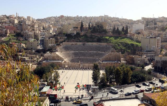 (260202) -- AMMAN, Feb. 2, 2026 (Xinhua) -- This photo taken on Feb. 2, 2026 shows the historical Roman Theater in Amman, Jordan. (Photo by Mohammad Abu Ghosh/Xinhua)