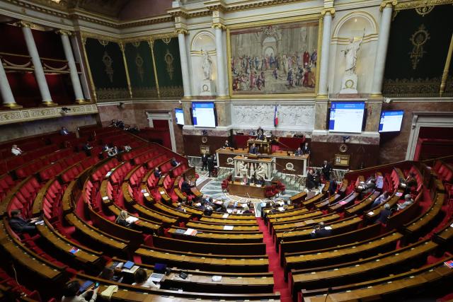 (260202) -- PARIS, Feb. 2, 2026 (Xinhua) -- Photo taken on Feb. 2, 2026 shows a general view of the National Assembly in Paris, France. France adopted its 2026 state budget after the government led by Prime Minister Sebastien Lecornu survived two no-confidence votes over the issue in the National Assembly on Monday. (Photo by Henri Szwarc/Xinhua)