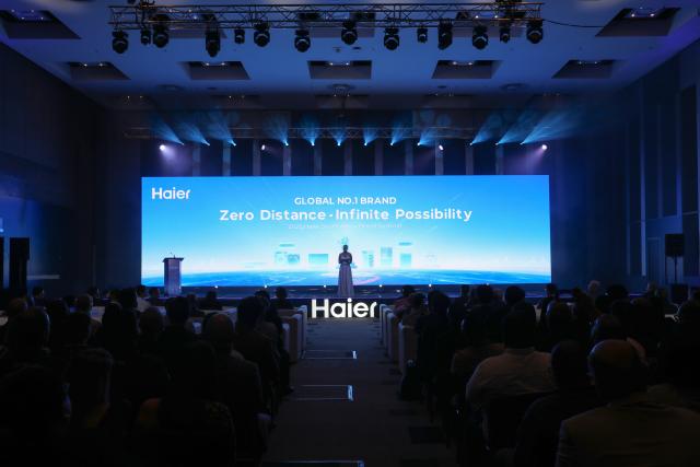 (260203) -- JOHANNESBURG, Feb. 3, 2026 (Xinhua) -- This photo taken on Feb. 2, 2026 shows a launch ceremony held by Haier in Johannesburg, South Africa. China's home appliance giant Haier on Monday held a launch ceremony in Johannesburg, South Africa's economic hub, marking its official entry into the South African market. (Xinhua/Chen Wei)