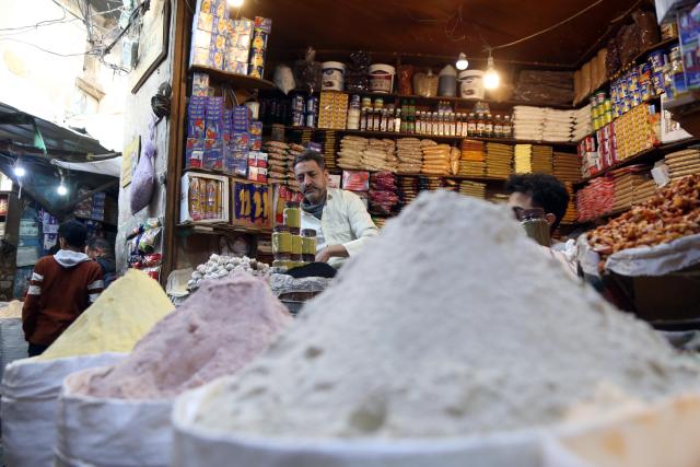 (260203) -- SANAA, Feb. 3, 2026 (Xinhua) -- Photo taken on Feb. 3, 2026 shows a shop at a market in the UNESCO-listed Old City of Sanaa, Yemen. Yemen's UNESCO-listed Old City of Sanaa is home to over 6,000 unique multi-story mud-brick structures dating back 2,500 years. (Photo by Mohammed Mohammed/Xinhua)