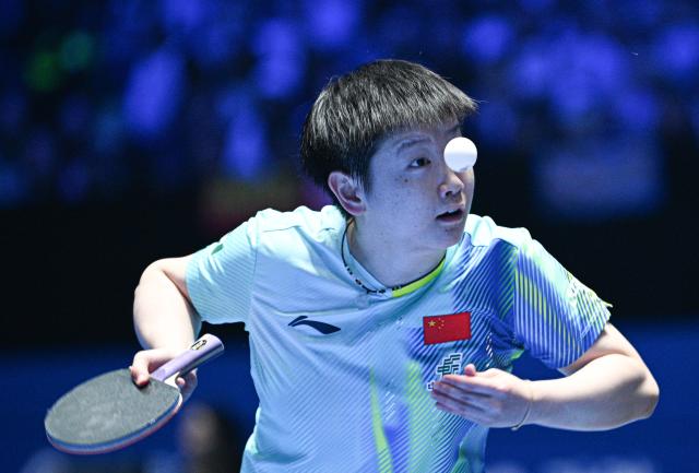 (260204) -- HAIKOU, Feb. 4, 2026 (Xinhua) -- Sun Yingsha serves during the women's singles group match between Sun Yingsha of China and Yeh Yi-Tian of Chinese Taipei at the ITTF-ATTU Asian Cup Haikou 2025 table tennis tournament in Haikou, south China's Hainan Province, Feb. 4, 2026. (Xinhua/Pu Xiaoxu)