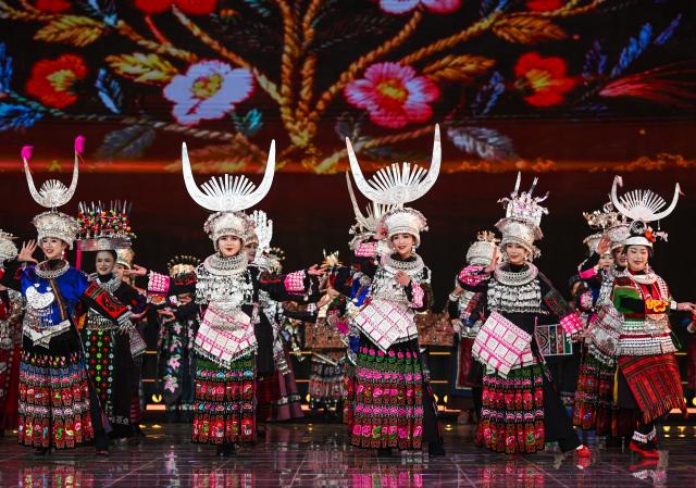 (260204) -- TAIJIANG, Feb. 4, 2026 (Xinhua) -- Villagers display folk costumes during a "village gala" in Taipan Village of Taijiang County, southwest China's Guizhou Province, Feb. 3, 2026.
  A "village gala" was held at the court of the "Village Basketball Association (Village BA)" in Taijiang County Tuesday night, which featured various folk performances staged by local villagers. 
  "Village Basketball Association" or "Village BA", is a grassroot basketball tournament held in Taipan Village. Organized by local residents, this event has gained popularity over the years and draws a large crowd of spectators and participants alike. (Xinhua/Yang Wenbin)