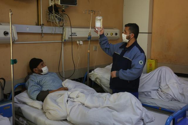 (260204) -- KABUL, Feb. 4, 2026 (Xinhua) -- People receive medical treatment for blood disorders at a public blood disease treatment center in Kabul, Afghanistan, Jan. 28, 2026.
  This hospital is Afghanistan's only public center dedicated to treating blood disorders and leukemia. For thousands of families with limited resources, it has become a fragile lifeline.
   TO GO WITH "Feature: Afghanistan's only public blood disease treatment center offers hope despite challenges" (Photo by Saifurahman/Xinhua)