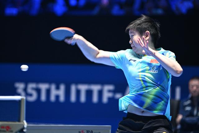 (260204) -- HAIKOU, Feb. 4, 2026 (Xinhua) -- Sun Yingsha hits a return during the women's singles group match between Sun Yingsha of China and Yeh Yi-Tian of Chinese Taipei at the ITTF-ATTU Asian Cup Haikou 2026 table tennis tournament in Haikou, south China's Hainan Province, Feb. 4, 2026. (Xinhua/Pu Xiaoxu)