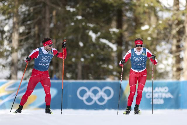 (260205) -- ANTAISAIERWA, Feb. 5, 2026 (Xinhua) -- Athletes of Poland attend a training session at the Anterselva Biathlon Arena in Anterselva, Italy, Feb. 5, 2026. The biathlon competition of the Milan-Cortina 2026 Olympic Winter Games will be held at the venue. (Xinhua/Zhang Tao)