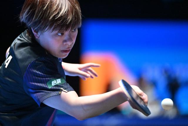 (260206) -- HAIKOU, Feb. 6, 2026 (Xinhua) -- Wang Yidi hits a return during the women's singles group match between Wang Yidi of China and Sarvinoz Mirkadirova of Kazakhstan at the ITTF-ATTU Asian Cup Haikou 2026 table tennis tournament in Haikou, south China's Hainan Province, Feb. 6, 2026. (Xinhua/Guo Cheng)