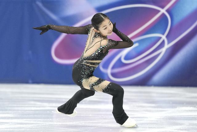 (260206) -- MILAN, Feb. 6, 2026 (Xinhua) -- Zhang Ruiyang of China performs during the women single skating short program of the figure skating team event of the Milan-Cortina 2026 Olympic Winter Games in Milan, Italy, Feb. 6, 2026. (Xinhua/Cheng Min)
