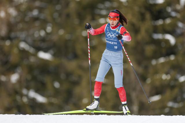 (260206) -- ANTERSELVA, Feb. 6, 2026 (Xinhua) -- Biathlon athlete Meng Fanqi of China takes part in a training session ahead of the Milan-Cortina 2026 Olympic Winter Games in Anterselva, Italy, Feb. 6, 2026. (Xinhua/Zhang Tao)