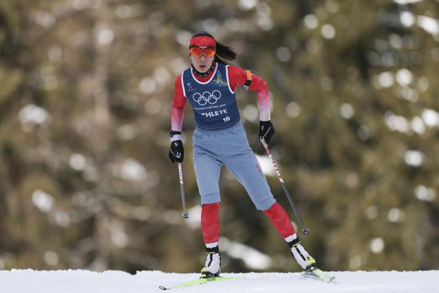 (260206) -- ANTERSELVA, Feb. 6, 2026 (Xinhua) -- Biathlon athlete Meng Fanqi of China takes part in a training session ahead of the Milan-Cortina 2026 Olympic Winter Games in Anterselva, Italy, Feb. 6, 2026. (Xinhua/Zhang Tao)