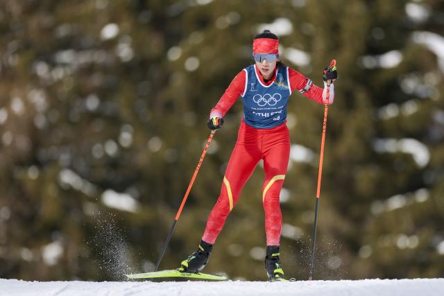 (260206) -- ANTERSELVA, Feb. 6, 2026 (Xinhua) -- Biathlon athlete Chu Yuanmeng of China takes part in a training session ahead of the Milan-Cortina 2026 Olympic Winter Games in Anterselva, Italy, Feb. 6, 2026. (Xinhua/Zhang Tao)