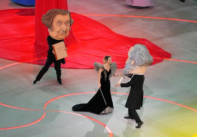 (260206) -- MILAN, Feb. 6, 2026 (Xinhua) -- Artists perform during the opening ceremony of the Milan-Cortina 2026 Olympic Winter Games at the San Siro Olympic Stadium in Milan, Italy, Feb. 6, 2026. (Xinhua/Xue Yuge)