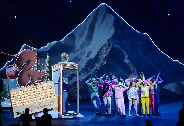 (260207) -- MILAN, Feb. 7, 2026 (Xinhua) -- Artists perform during the opening ceremony of the Milan-Cortina 2026 Olympic Winter Games at the San Siro Olympic Stadium in Milan, Italy, Feb. 6, 2026. (Xinhua/Tao Xiyi)