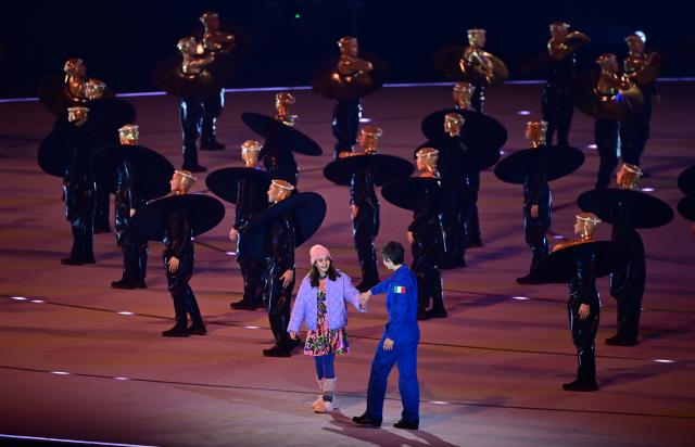 (260207) -- MILAN, Feb. 7, 2026 (Xinhua) -- Artists perform during the opening ceremony of the Milan-Cortina 2026 Olympic Winter Games at the San Siro Olympic Stadium in Milan, Italy, Feb. 6, 2026. (Xinhua/Tao Xiyi)