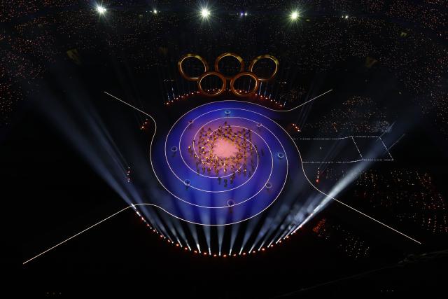 (260207) -- MILAN, Feb. 7, 2026 (Xinhua) -- Artists perform during the opening ceremony of the Milan-Cortina 2026 Olympic Winter Games at the San Siro Olympic Stadium in Milan, Italy, Feb. 6, 2026. (Xinhua/Chen Yichen)