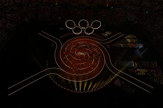 (260207) -- MILAN, Feb. 7, 2026 (Xinhua) -- Artists perform during the opening ceremony of the Milan-Cortina 2026 Olympic Winter Games at the San Siro Olympic Stadium in Milan, Italy, Feb. 6, 2026. (Xinhua/Chen Yichen)