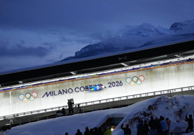 (260207) -- CORTINA D'AMPEZZO, Feb. 7, 2026 (Xinhua) -- Svante Kohala of Sweden competes during the luge men's singles run 1 at the Milan-Cortina 2026 Olympic Winter Games in Cortina, Italy, Feb. 7, 2026. (Xinhua/Li Gang)