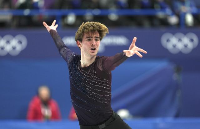 (260207) -- MILAN, Feb. 7, 2026 (Xinhua) -- Edward Appleby of Britain competes during the short program of men single skating for figure skating team event at the Milan-Cortina 2026 Olympic Winter Games in Milan, Italy, Feb. 7, 2026. (Xinhua/Cheng Min)