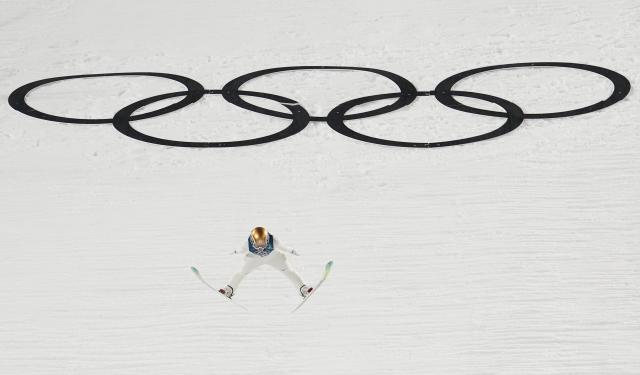 (260207) -- PREDAZZO, Feb. 7, 2026 (Xinhua) -- Maruyama Nozomi of Japan competes during the ski jumping women's normal hill individual at the Milan-Cortina 2026 Olympic Winter Games in Predazzo, Italy, Feb. 7, 2026. (Xinhua/Meng Yongmin)