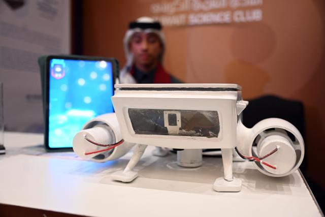 (260209) -- KUWAIT CITY, Feb. 9, 2026 (Xinhua) -- An inventor from Qatar participates in the 16th International Invention Fair in the Middle East (IIFME) in Kuwait City, Kuwait, Feb. 8, 2026. The 16th IIFME is held here from Feb. 8 to 11. (Photo by Asad/Xinhua)