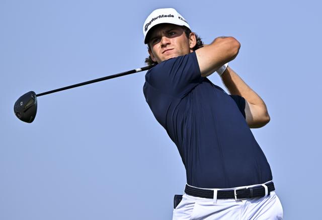 (260209) -- DOHA, Feb. 9, 2026 (Xinhua) -- Angel Ayora of Spain hits his tee shot on the 11th hole during the final round of the Qatar Masters 2026 golf tournament at the Doha Golf Club in Doha, Qatar, Feb. 8, 2026. (Photo by Nikku/Xinhua)
