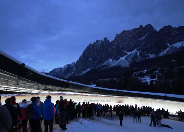 (260209) -- CORTINA D'AMPEZZO, Feb. 9, 2026 (Xinhua) -- Trinity Ellis of Canada competes during the luge women's singles run 1 at the Milan-Cortina 2026 Olympic Winter Games in Cortina, Italy, Feb. 9, 2026. (Xinhua/Li Gang)