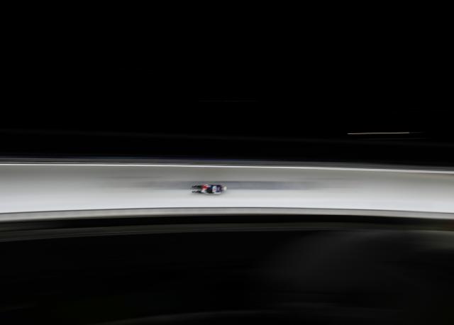 (260209) -- CORTINA D'AMPEZZO, Feb. 9, 2026 (Xinhua) -- Jung Hyesun of South Korea competes during the luge women's singles run 2 at the Milan-Cortina 2026 Olympic Winter Games in Cortina, Italy, Feb. 9, 2026. (Xinhua/Li Gang)