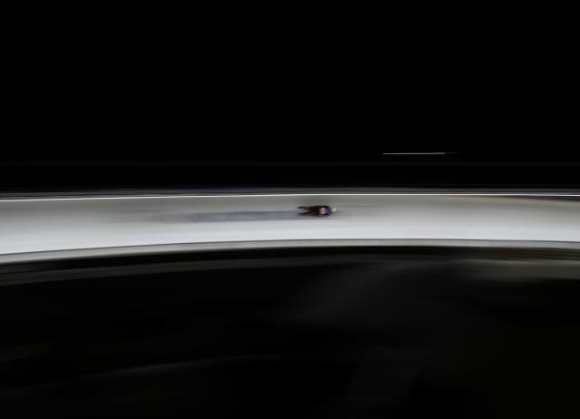 (260209) -- CORTINA D'AMPEZZO, Feb. 9, 2026 (Xinhua) -- Wang Peixuan of China competes during the luge women's singles run 2 at the Milan-Cortina 2026 Olympic Winter Games in Cortina, Italy, Feb. 9, 2026. (Xinhua/Li Gang)