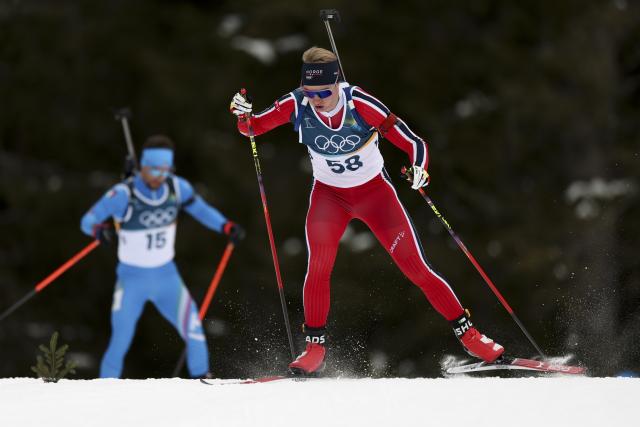(260210) -- ANTERSELVA, Feb. 10, 2026 (Xinhua) -- Johan-Olav Botn of Norway competes during the biathlon men's 20km individual at the Milan-Cortina 2026 Olympic Winter Games in Anterselva, Italy, Feb. 10, 2026. (Xinhua/Zhang Tao)
