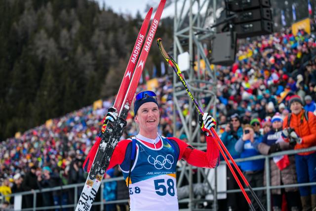 (260210) -- ANTERSELVA, Feb. 10, 2026 (Xinhua) -- Johan-Olav Botn of Norway competes during the biathlon men's 20km individual at the Milan-Cortina 2026 Olympic Winter Games in Anterselva, Italy, Feb. 10, 2026. (Xinhua/Jiang Han)