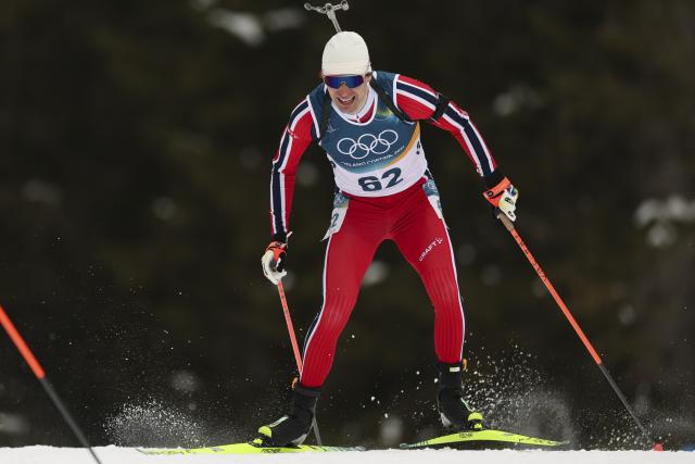 (260210) -- ANTERSELVA, Feb. 10, 2026 (Xinhua) -- Sturla Holm Laegreid of Norway competes during the biathlon men's 20km individual at the Milan-Cortina 2026 Olympic Winter Games in Anterselva, Italy, Feb. 10, 2026. (Xinhua/Zhang Tao)