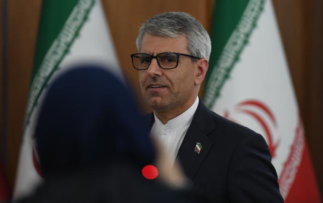 (260210) -- TEHRAN, Feb. 10, 2026 (Xinhua) -- Iranian Foreign Ministry spokesman Esmaeil Baghaei speaks at a weekly press conference in Tehran, Iran, Feb. 10, 2026. Baghaei said on Tuesday that Israel has been the main cause of insecurity and security problems in the region. (Xinhua/Shadati)