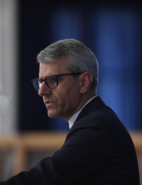 (260210) -- TEHRAN, Feb. 10, 2026 (Xinhua) -- Iranian Foreign Ministry spokesman Esmaeil Baghaei speaks at a weekly press conference in Tehran, Iran, Feb. 10, 2026. Baghaei said on Tuesday that Israel has been the main cause of insecurity and security problems in the region. (Xinhua/Shadati)