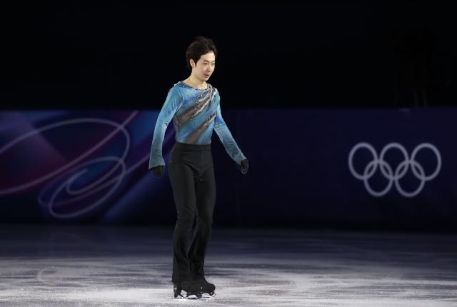 (260210) -- MILAN, Feb. 10, 2026 (Xinhua) -- Jin Boyang of China competes during the short program competition of figure skating men single skating at the Milan-Cortina 2026 Olympic Winter Games in Milan, Italy, Feb. 10, 2026. (Xinhua/Li Ming)