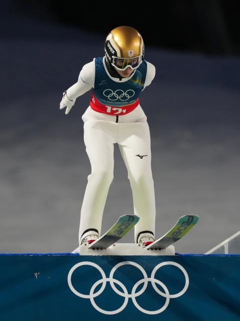 (260210) -- PREDAZZO, Feb. 10, 2026 (Xinhua) -- Maruyama Nozomi of Japan competes during the trial round match of ski jumping mixed team at the Milan-Cortina 2026 Olympic Winter Games in Predazzo, Italy, Feb. 10, 2026. (Xinhua/Meng Yongmin)