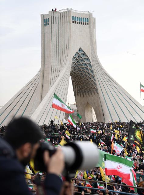 (260212) -- TEHRAN, Feb. 12, 2026 (Xinhua) -- People attend a rally to celebrate the 47th anniversary of the 1979 Islamic Revolution in Tehran, Iran, Feb. 11, 2026. (Xinhua/Shadati)
