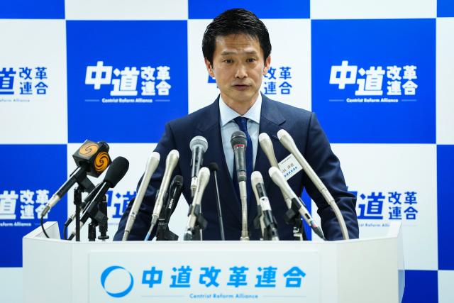 (260213) -- TOKYO, Feb. 13, 2026 (Xinhua) -- Junya Ogawa speaks after being elected as the new leader of Japan's main opposition force, the Centrist Reform Alliance (CRA), in Tokyo, Japan, Feb. 13, 2026.
  Junya Ogawa was elected new leader of Japan's main opposition force, the CRA, on Friday. (Xinhua/Jia Haocheng)